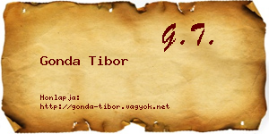 Gonda Tibor névjegykártya